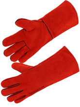 Load image into Gallery viewer, SINGER 51SIREP15 RED SPLIT WELDER GLOVE 35CM
