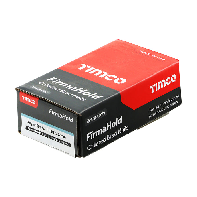 TIMCO 16g x 32 - FirmaHold Angled Brad Nails Galvanised (2000)