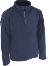 Load image into Gallery viewer, SINGER SWAM NAVY 1/4 ZIP POLAR FLEECE SWEATSHIRT. 100% POLYESTER 290 GSM.
