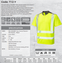 Load image into Gallery viewer, T12-Y-LEO - PUTSBOROUGH ISO 20471 Class 2 Performance T-Shirt Yellow
