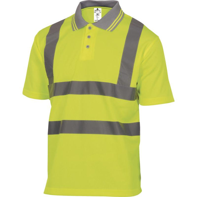 DELTAPLUS OFFSHORE HI-VIZE POLO SHIRT YELLOW