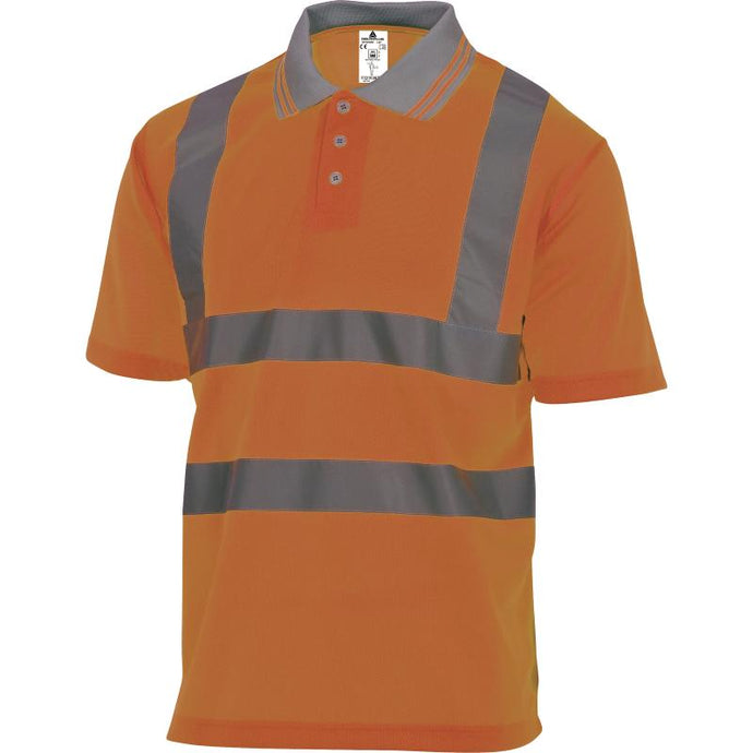 DELTAPLUS  OFFSHORE HI-VIZE POLO SHIRT ORANGE