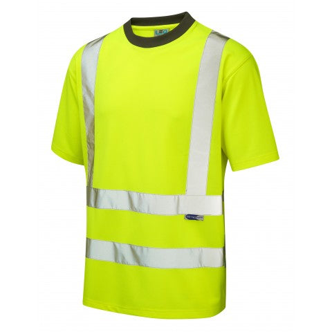 LEO BRAUNTON ISO 20471 Class 2 Coolviz T-Shirt (EcoViz) Yellow