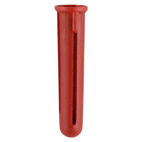 TIMCO Box of Plastic Plugs - Red 30mm (100)